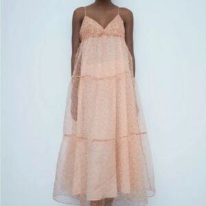 Zara Organza Slip Dress